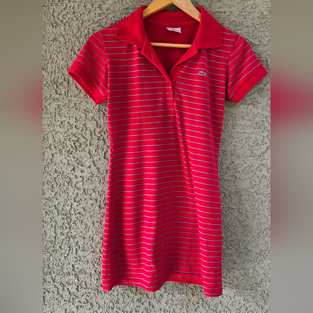 Lacoste Slim Polo Shirt Dress - Picture 2 of 8